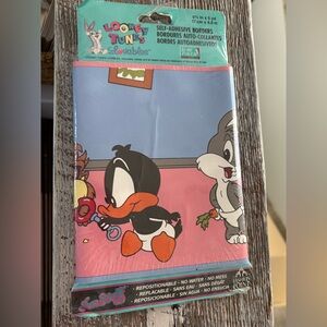Vintage Looney Tunes Lovables Self Adhesive Borders Wall Decals 1995 Rare
